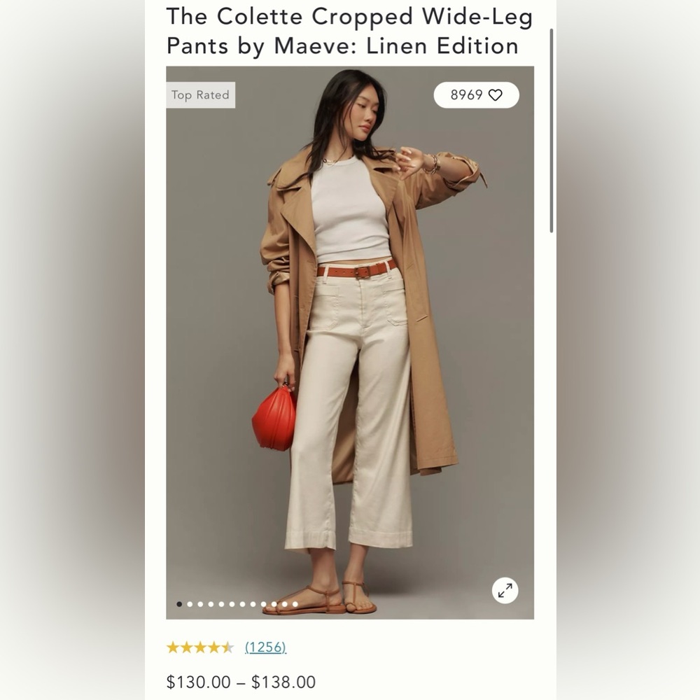 The Colette Cropped Wide-Leg Pants by Maeve: Linen Edition!